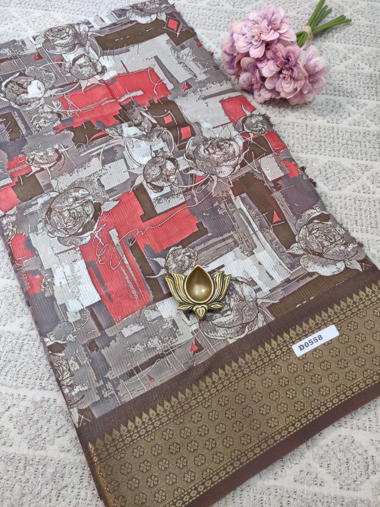 Kota Cotton Saree #D0558
