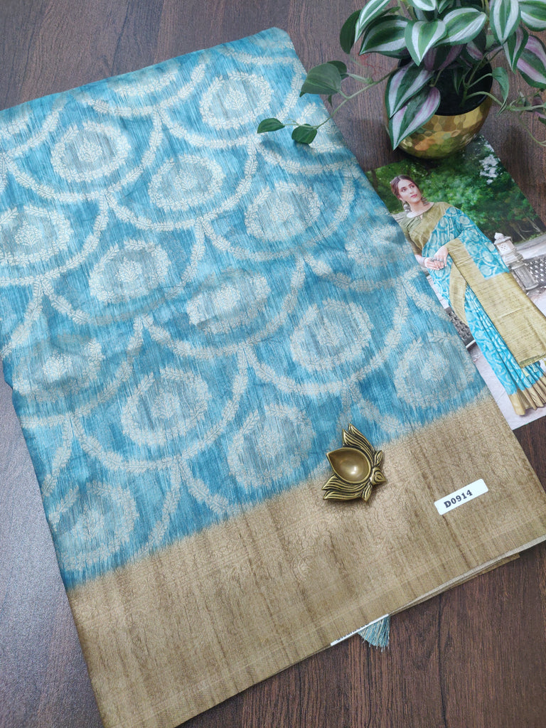 Varanasi Silk Blend Sarees #D0914