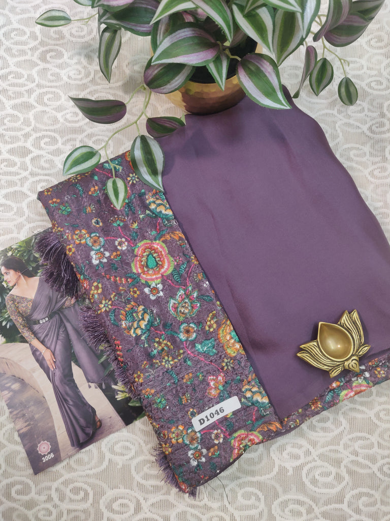 Satin Saree #D1046