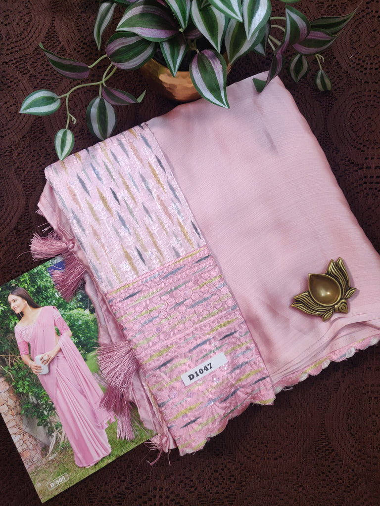 Satin Saree #D1047