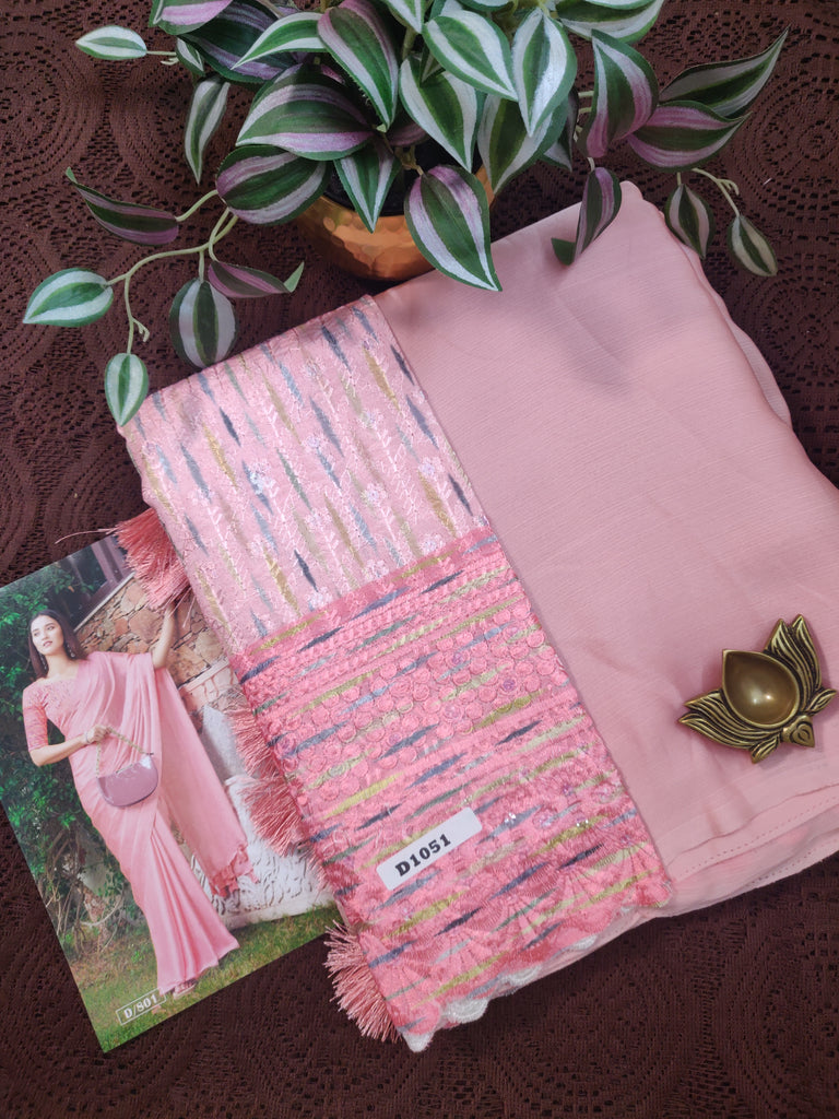 Satin Saree #D1051