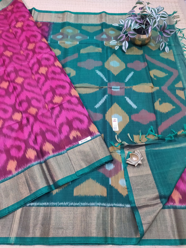 Pure Silk Cotton Sarees #D1133