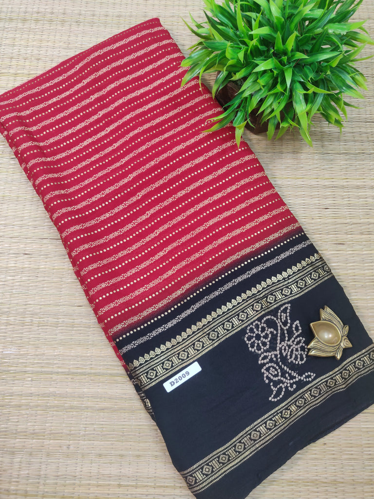 Semi Banarasi Crush Georgette #D2009