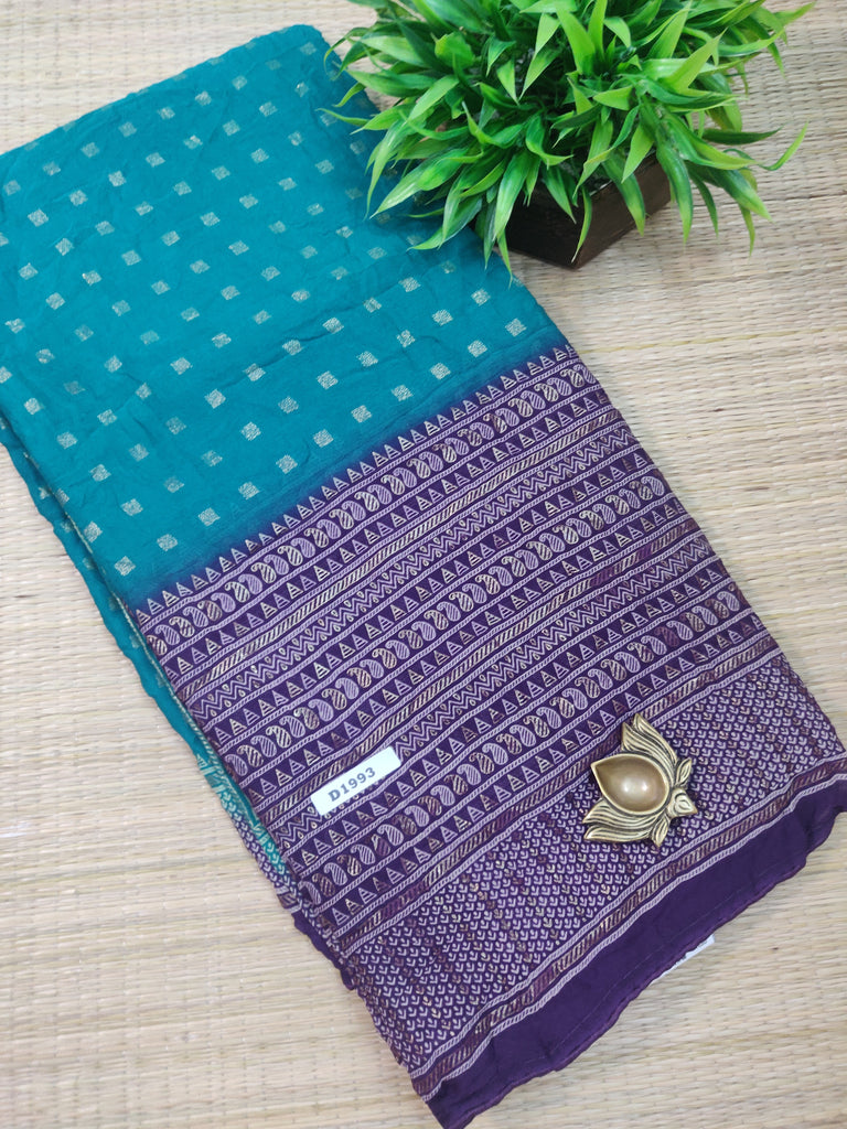 Semi Banarasi Crush Georgette #D1993