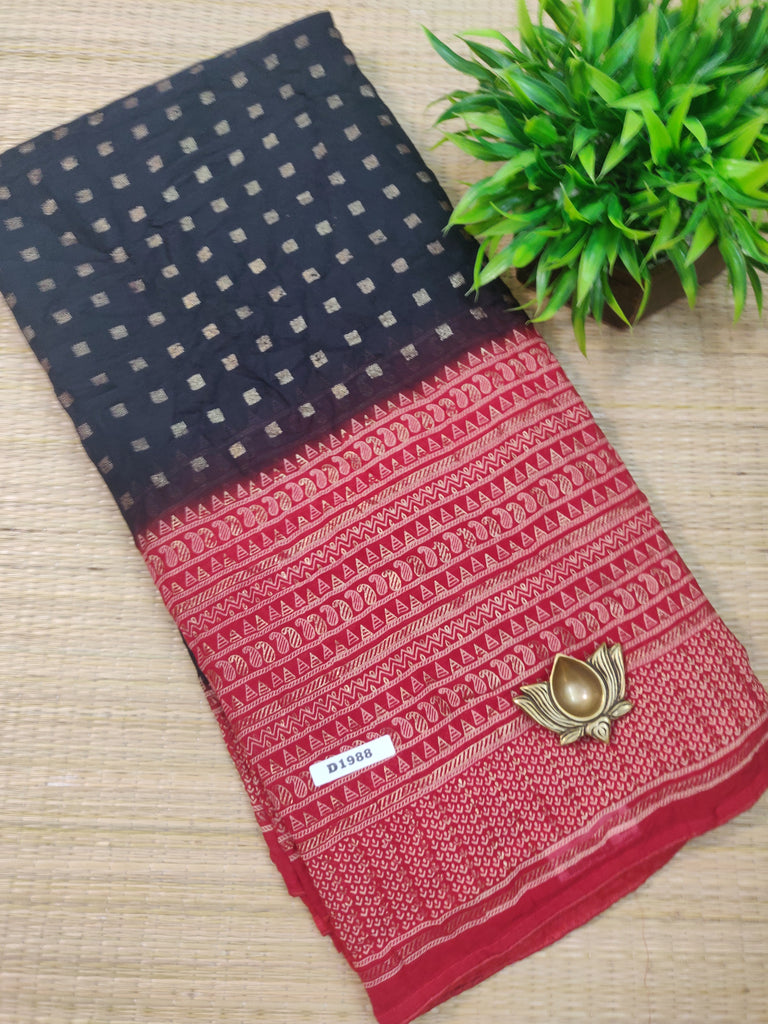 Semi Banarasi Crush Georgette #D1988