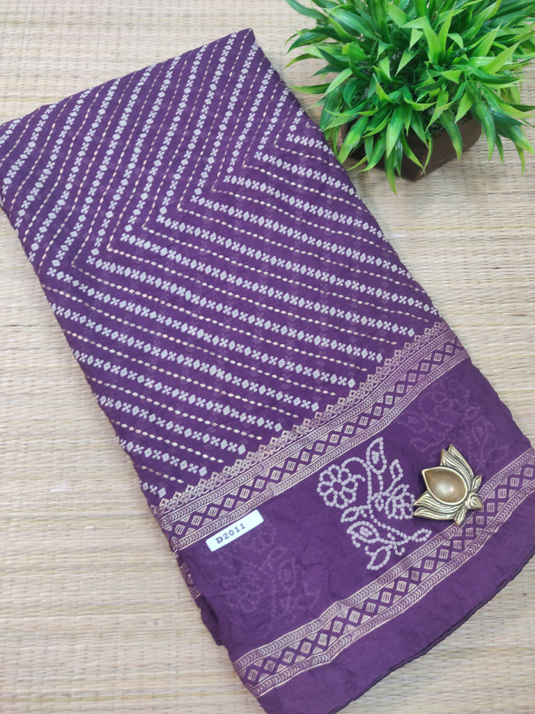 Semi Banarasi Crush Georgette #D2011