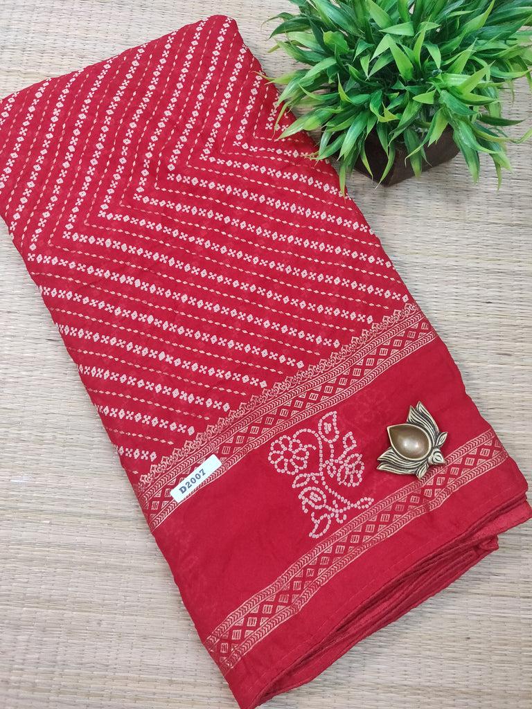 Semi Banarasi Crush Georgette #D2007