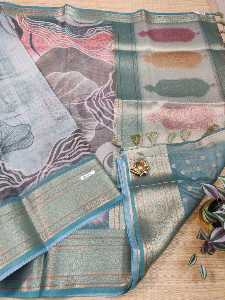 Kota Soft Tissue Saree #D2166
