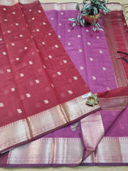 Pure Silk Cotton Sarees #D3786