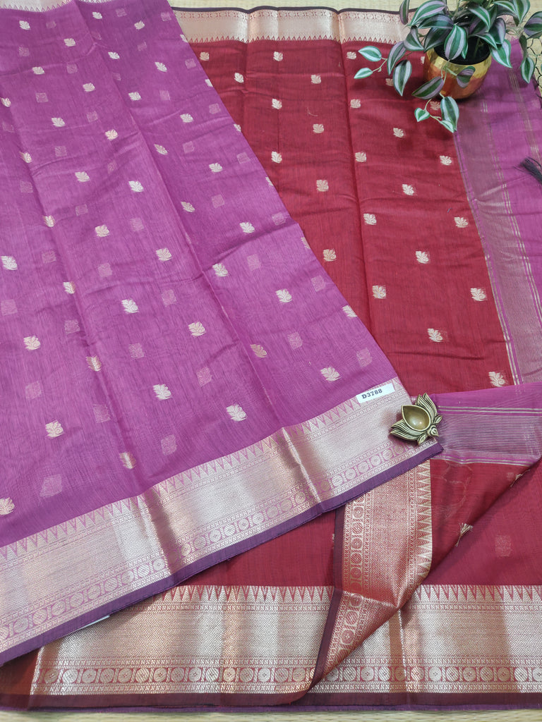 Pure Silk Cotton Sarees #D3788