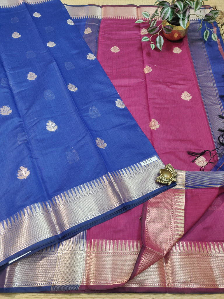 Pure Silk Cotton Sarees #D3791