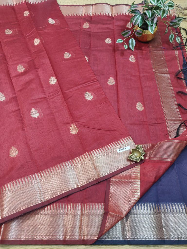 Pure Silk Cotton Sarees #D3793