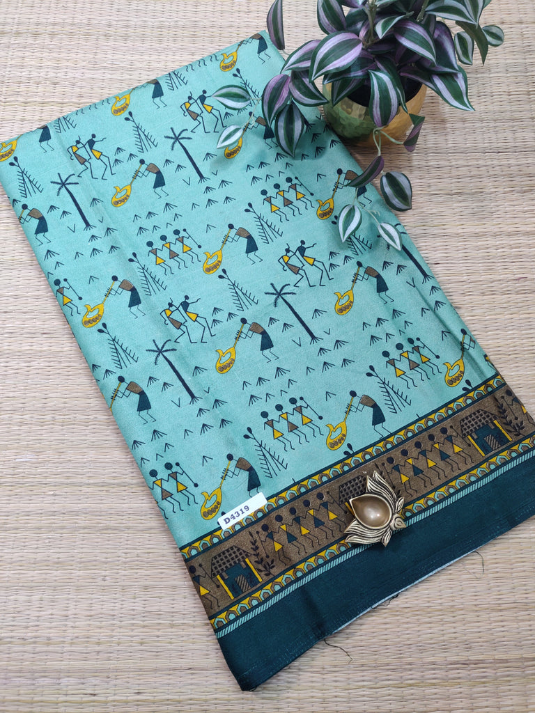 Kashmiri Printed Silk #D4319