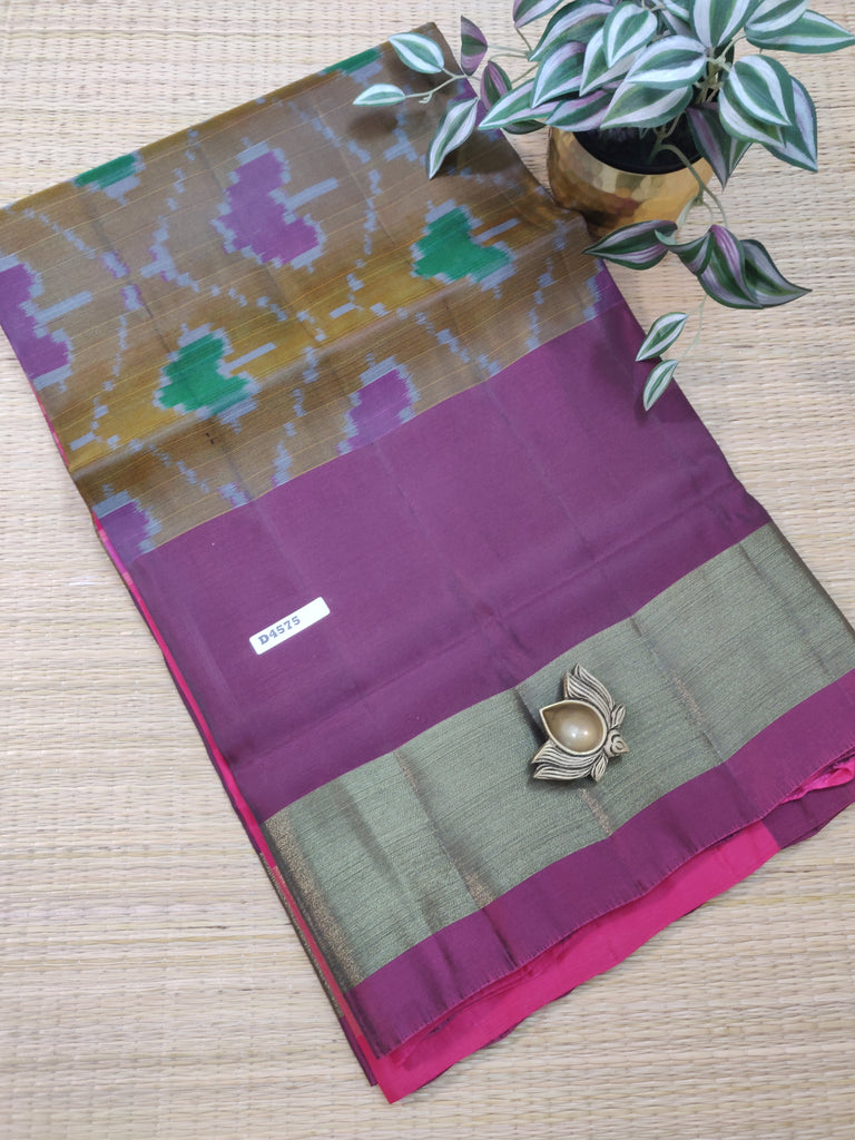 Ikkat Silk Mix Sarees #D4575