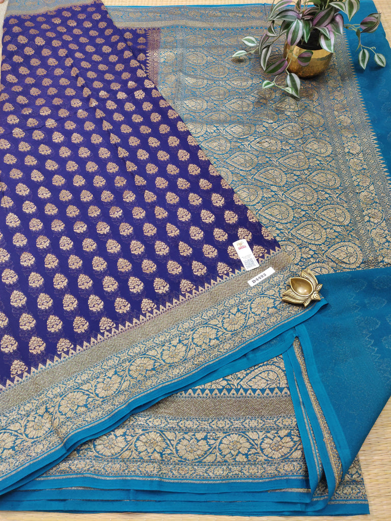 Pure Banaras Georgette Sarees #D4493