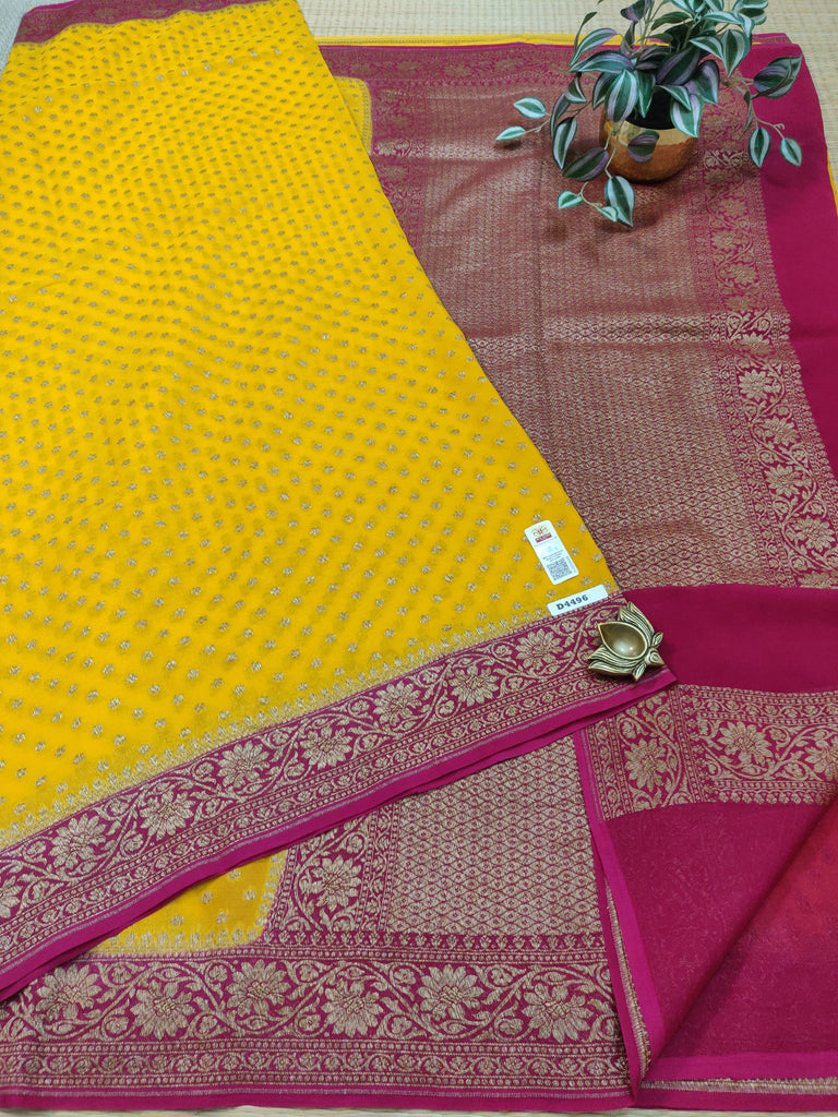 Pure Banaras Georgette Sarees #D4496