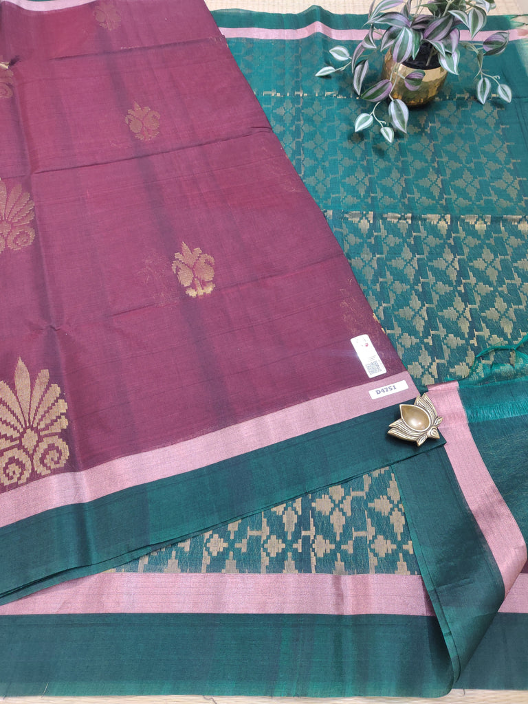 Pure Silk Cotton Sarees #D4751