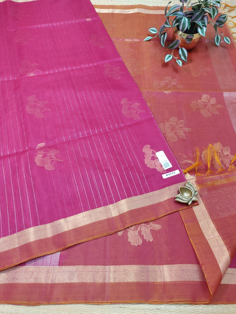 Pure Silk Cotton Sarees #D4774