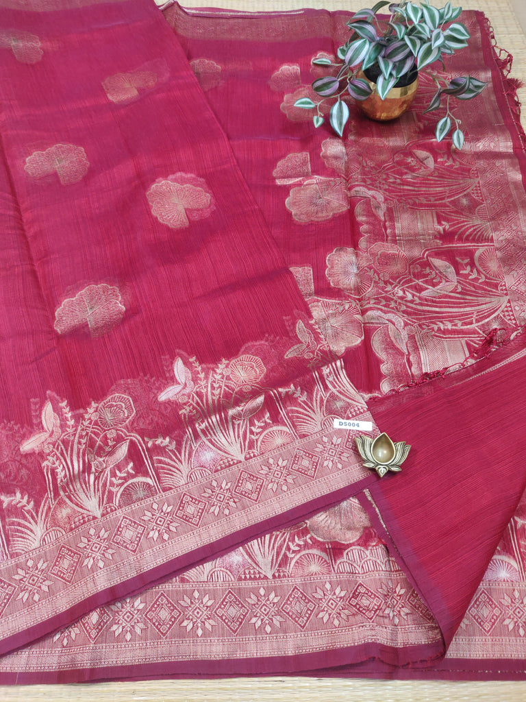 Silk Blend Jute Sarees #D5004