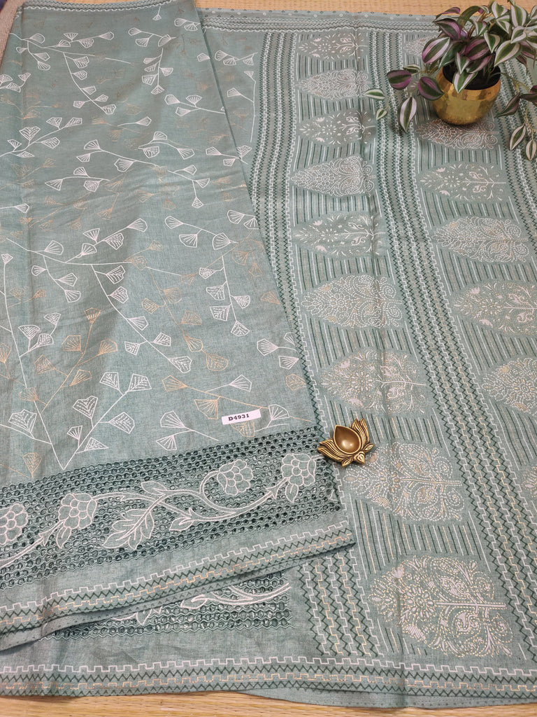 Brushed RawSilk Saree #D4931
