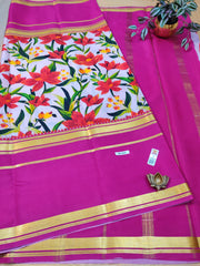 Pure Crepe Silk Saree #D7364