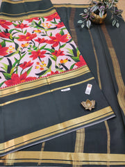Pure Crepe Silk Saree #D7361