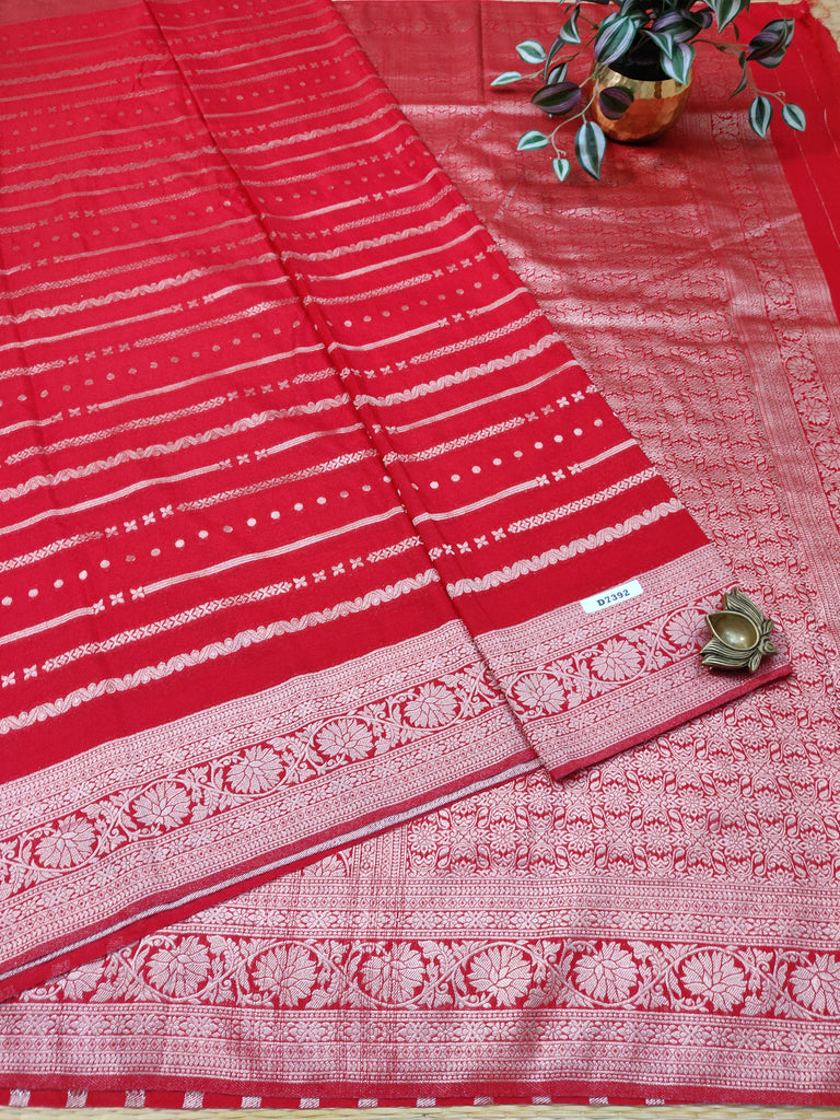 Satin Crepe Saree #D7392