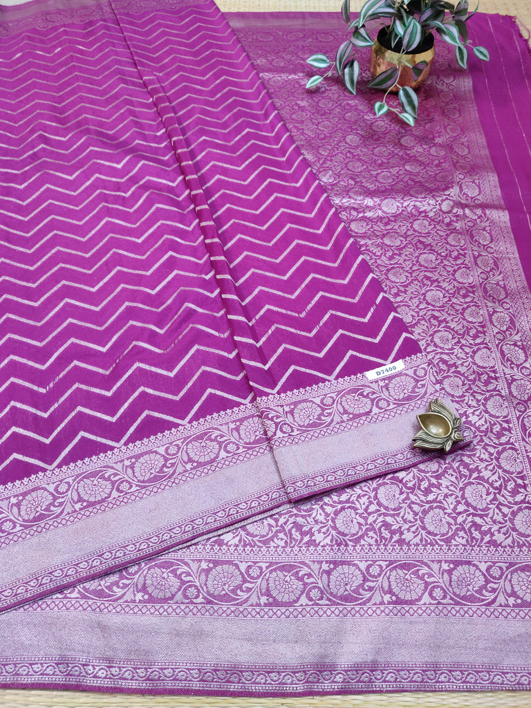 Satin Crepe Saree #D7400