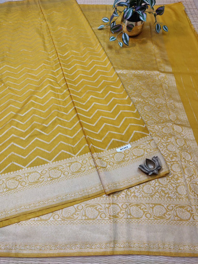 Satin Crepe Saree #D7403