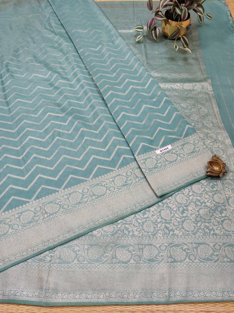 Satin Crepe Saree #D7406