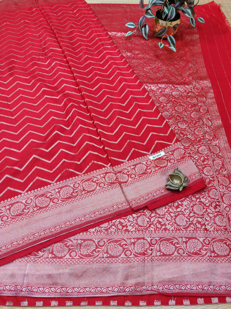 Satin Crepe Saree #D7407