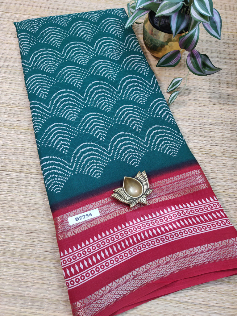 Mass Crepe Sarees #D7794
