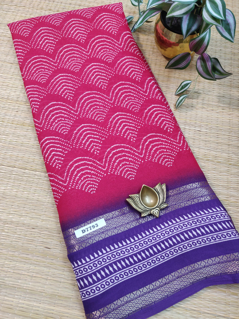 Mass Crepe Sarees #D7793