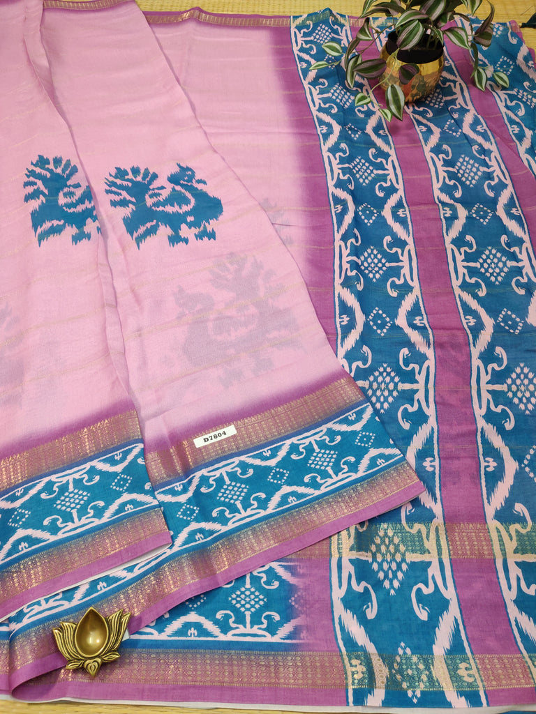 Printed Crepe Sarees #D7804