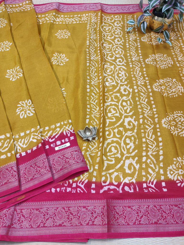Mass Crepe Sarees #D7632