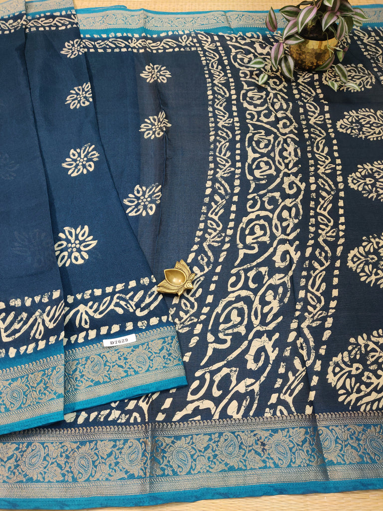 Mass Crepe Sarees #D7629
