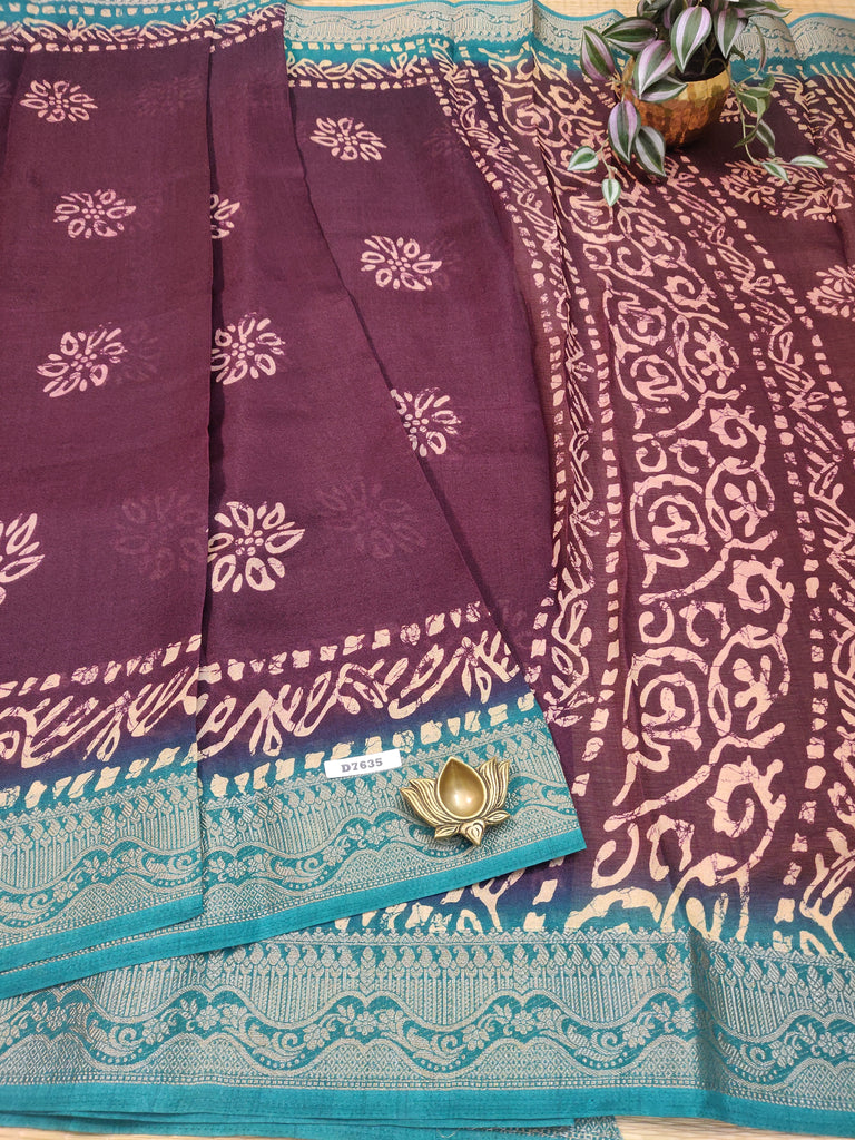 Mass Crepe Sarees #D7635