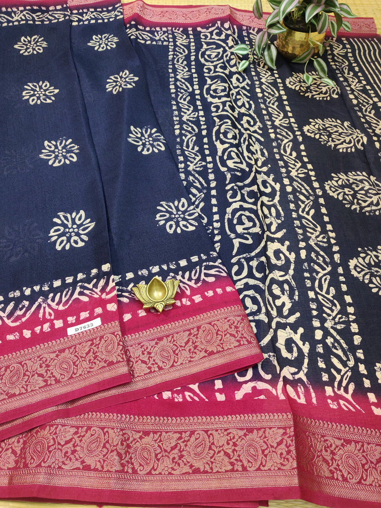Mass Crepe Sarees #D7633