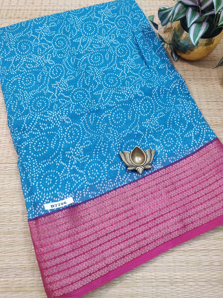 Mass Crepe Sarees #D7706