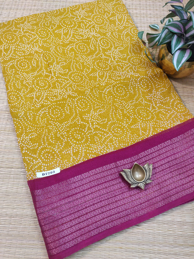 Mass Crepe Sarees #D7703