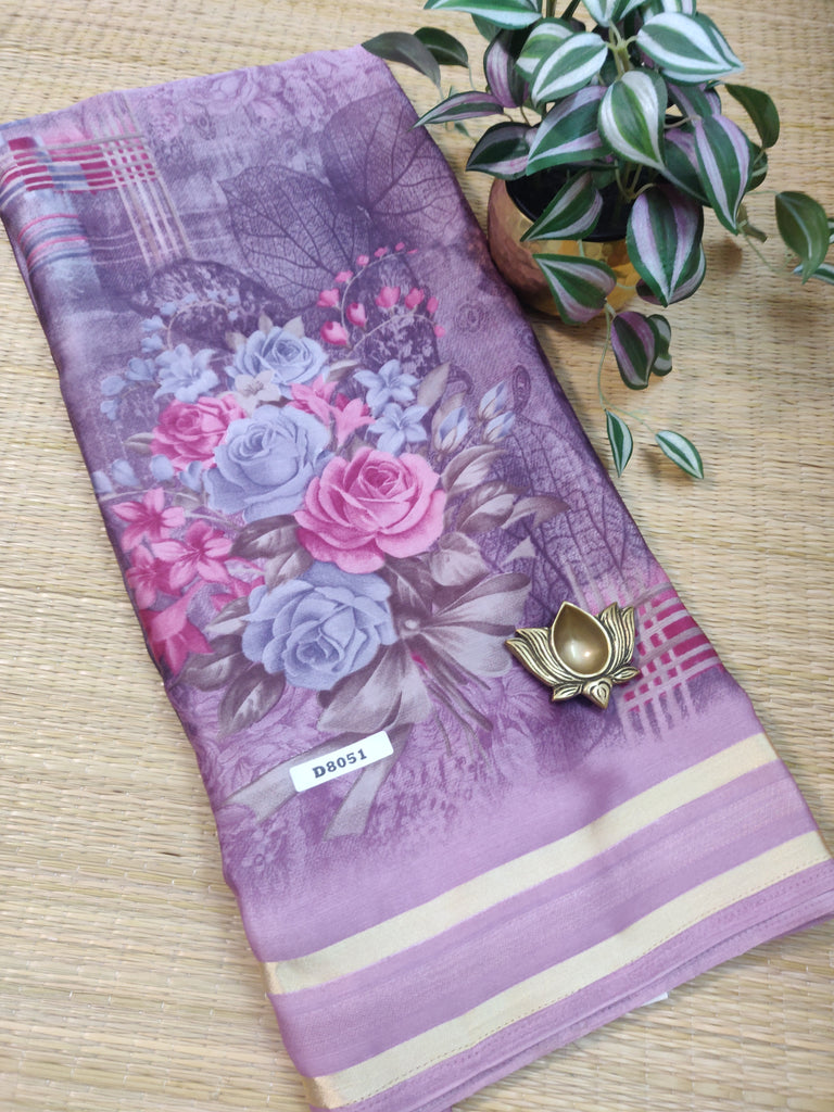 Mass Crepe Sarees #D8051