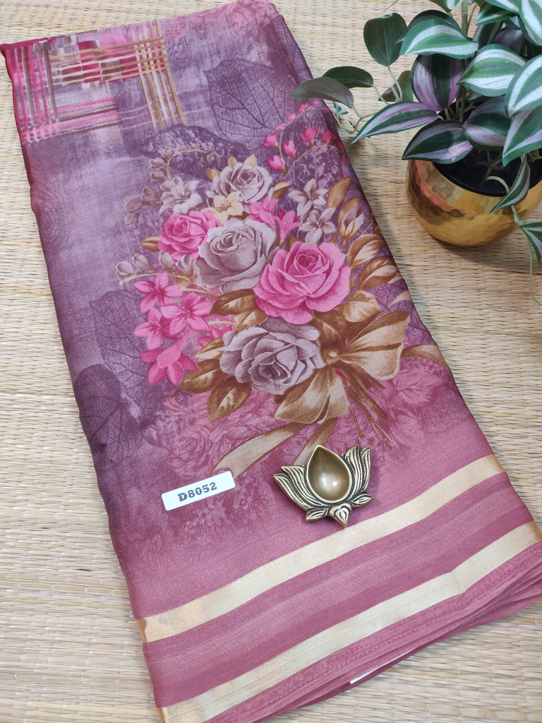 Mass Crepe Sarees #D8052