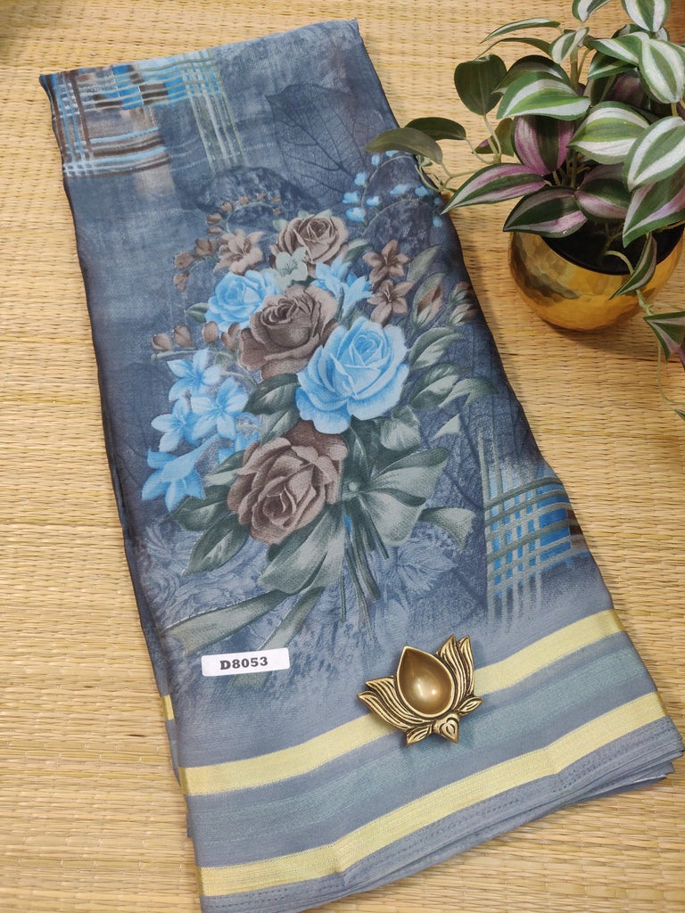 Mass Crepe Sarees #D8053