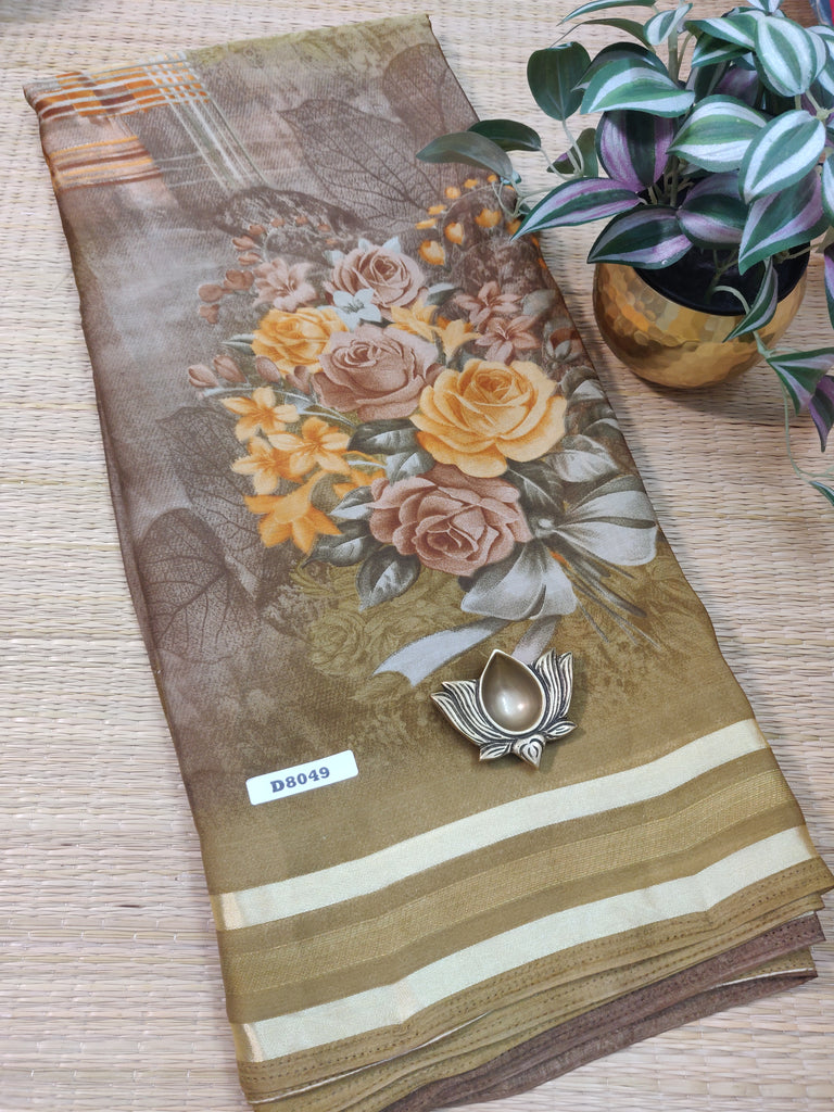 Mass Crepe Sarees #D8049