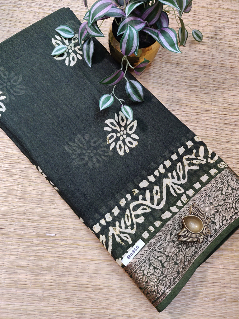 Mass Crepe Sarees #D8855