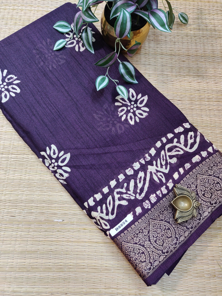 Mass Crepe Sarees #D8854