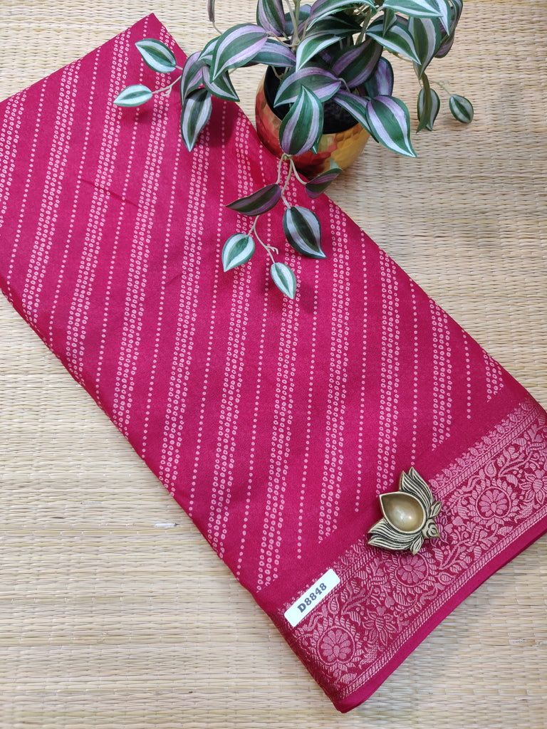 Mass Crepe Sarees #D8848