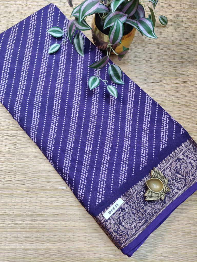 Mass Crepe Sarees #D8841