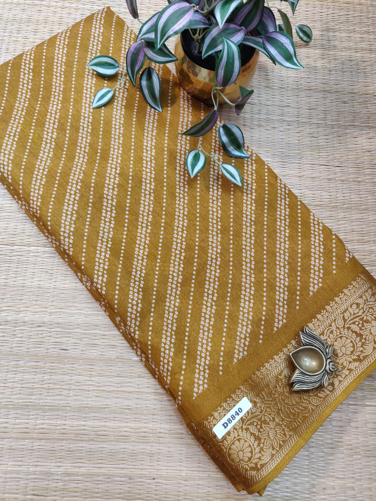 Mass Crepe Sarees #D8840