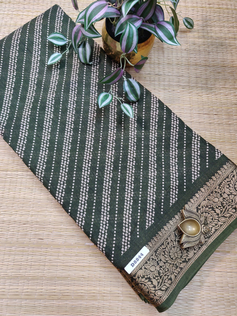 Mass Crepe Sarees #D8844